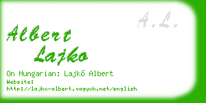albert lajko business card